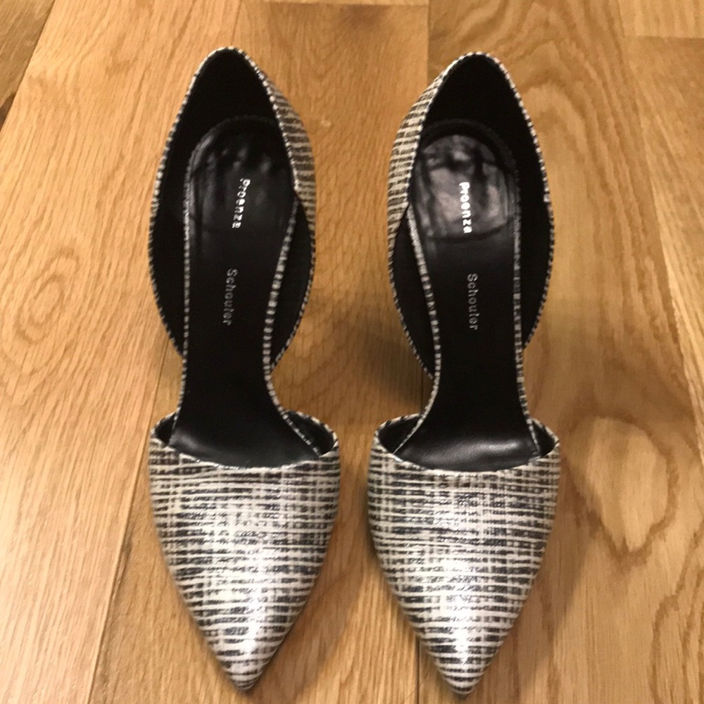 Proenza Schouler Textured Printed Leather Pumps